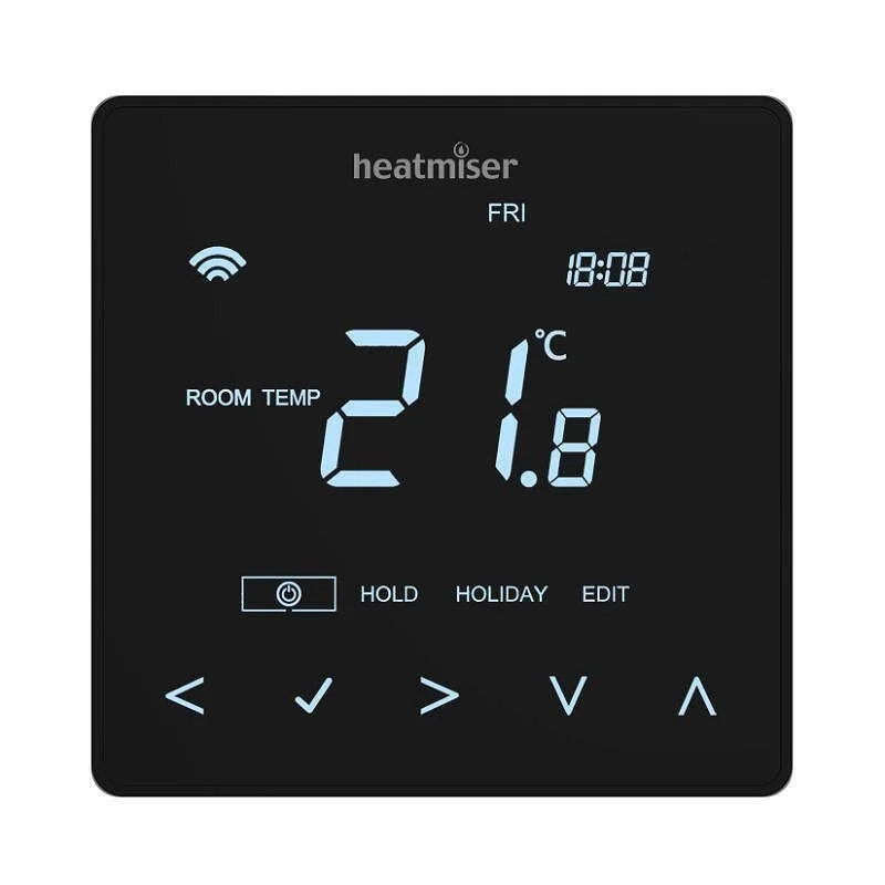 Смарт вътрешен термостат Heatmiser NeoStat, WiFi, 5 зони, черен (Apple Home, Google) (Цвят: Бял) - Снимка 2