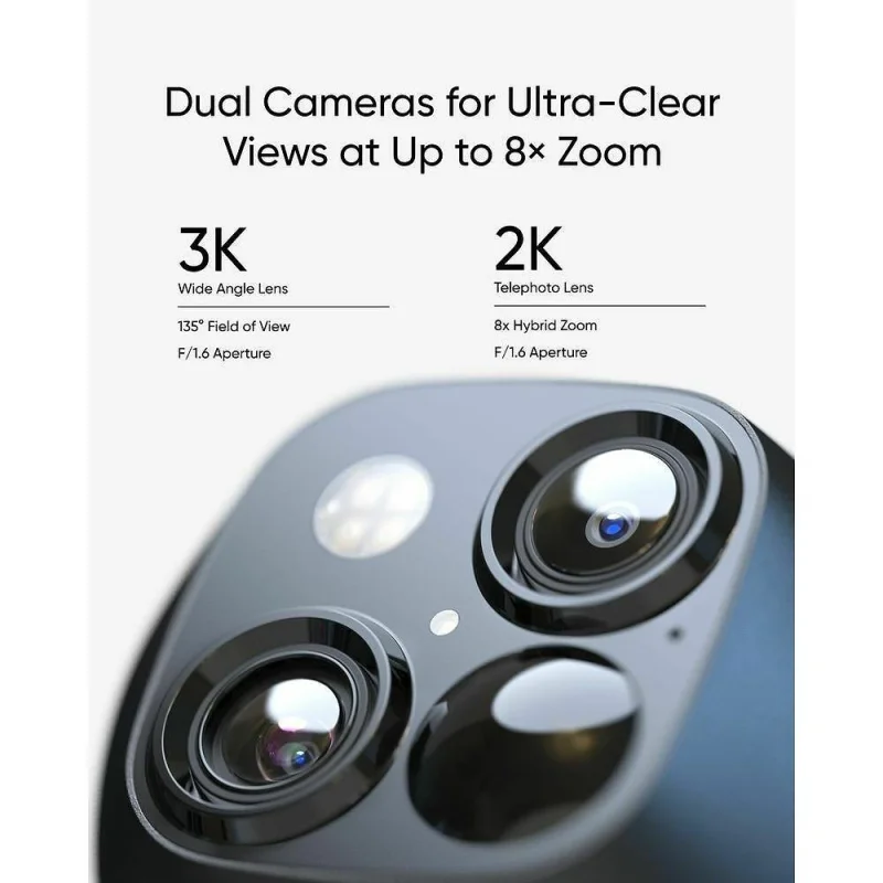 Смарт камера Eufy SoloCam S340 - 2K безжична соларна камера с 360° панорама и 2.4GHz Wi-Fi - Снимка 5