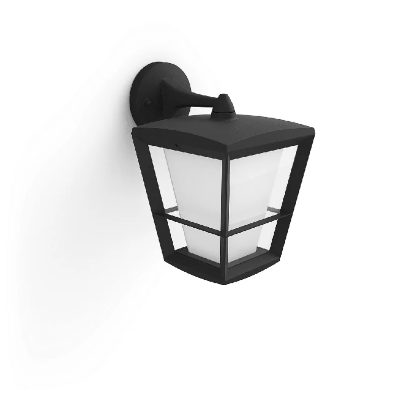 Смарт външен LED RGBW димируем аплик Philips Hue Econic + Hue Bridge, 15W, 1150 lm, E27, IP54, Черен - Снимка 9
