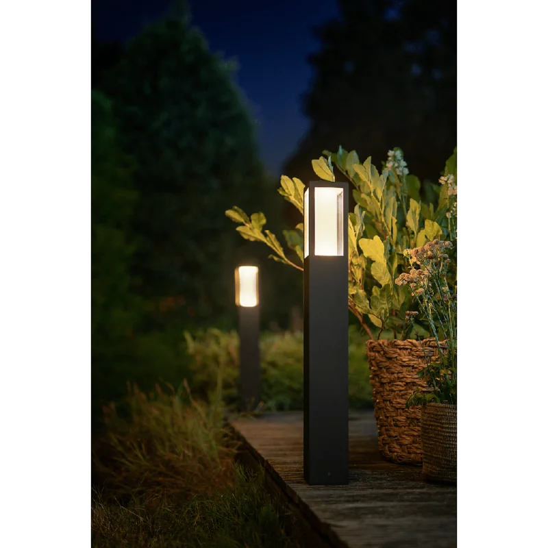 Смарт външна LED RGBW димируема лампа Philips Hue Impress + Hue Bridge, 77 см, 8W, 590 lm, GU10, IP44, Черна - Снимка 11
