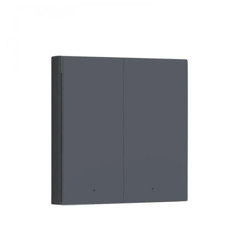 Двоен смарт ключ AQARA Wall Switch H1 No neutral, без нула, тъмносив