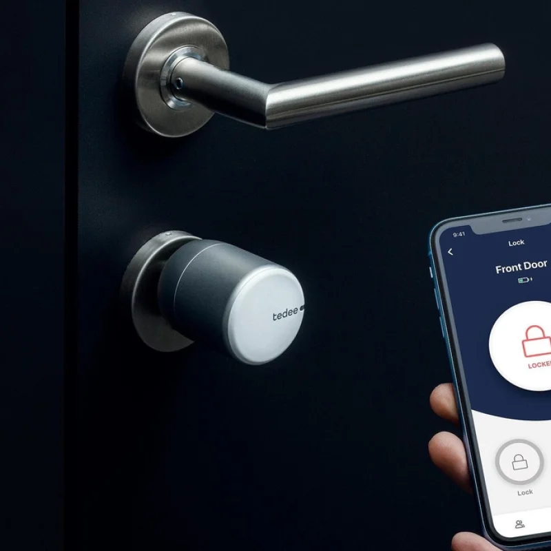 Смарт ключалка Tedee Pro, черна (Apple HomeKit) (Цвят: Сив) - Снимка 2