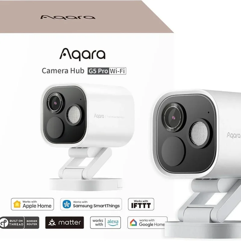 Външна Wi-Fi смарт камера-хъб Aqara G5 Pro - Wi-Fi, бял