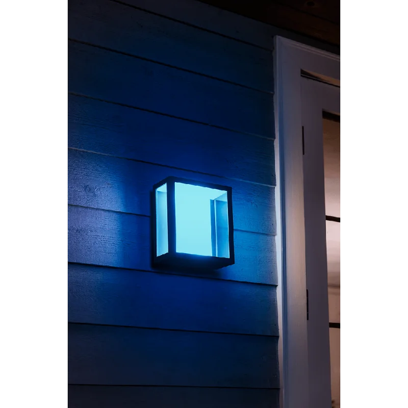 Смарт външен LED RGBW димируем аплик Philips Hue Impress WACA, 2x8W, 1200 lm, IP44, Черен - Снимка 8