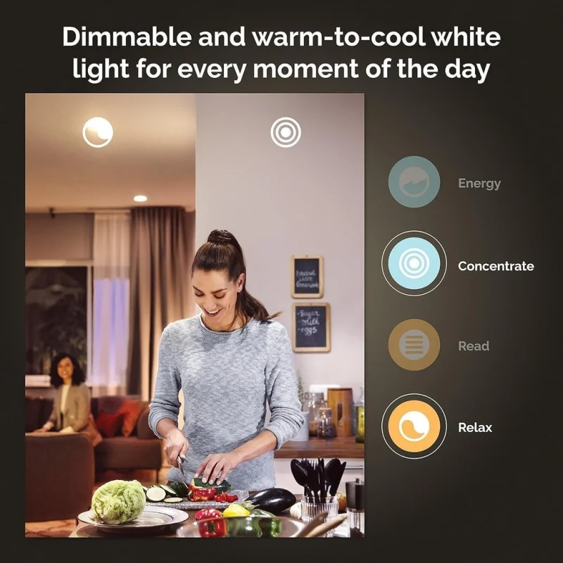 Смарт димируем RGBW LED двоен спот Philips HUE Fugato WACA, черен, 2x350 lm, бяла/цветна светлина с 16 мил. цвята (BT, Zigbee, HomeKit, Google, Alexa, SmartThings) - Снимка 5