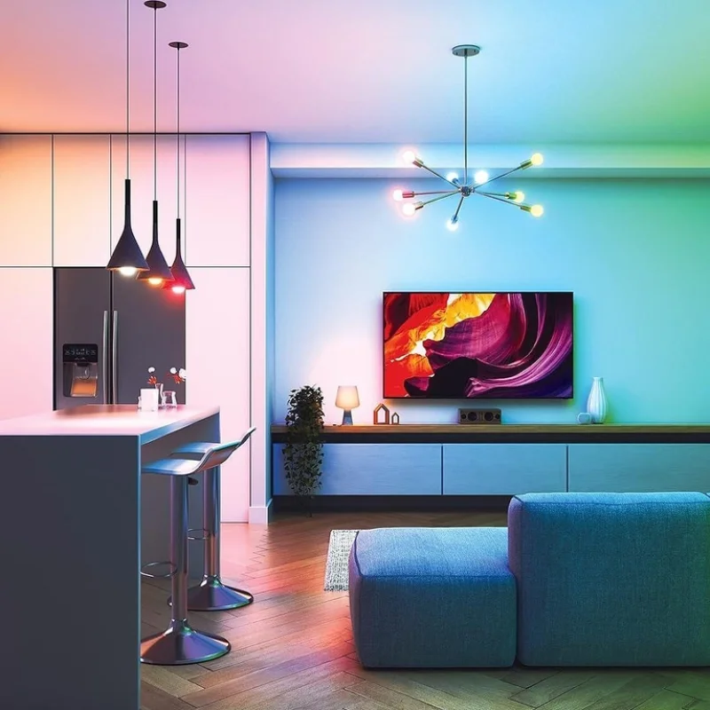 Сет от 3 смарт LED крушки Nanoleaf Essentials Matter A60 E27 - Снимка 7