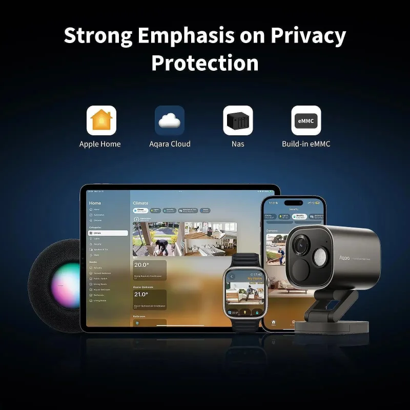 Външна смарт камера-хъб Aqara G5 Pro - PoE, сива - Снимка 6