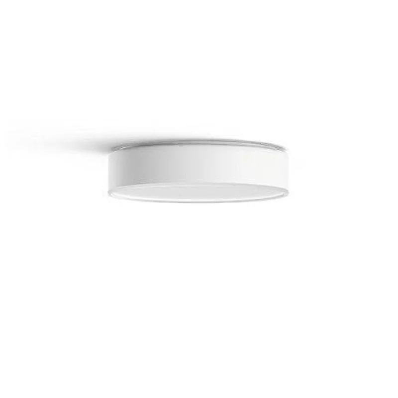 Смарт LED димируема плафониера Philips Hue Enrave S, 26.1 см, 9.6W, 1220 lm, бяла светлина 2200-6500K, Бяла/Черна (Цвят: Бял) - Снимка 3