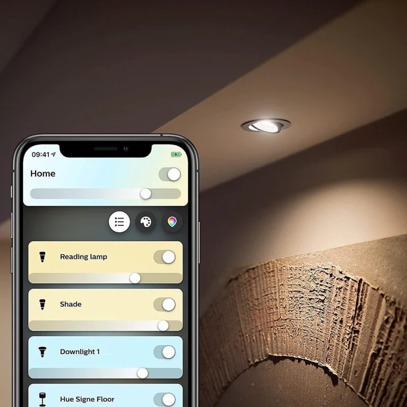 Смарт LED димируема луничка Philips Hue White GU10, 400 lm, 4.2W, 2 бр. (BT, Zigbee, HomeKit, Google, Alexa, SmartThings) - Снимка 3