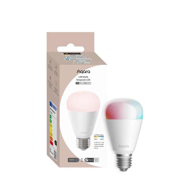 Смарт LED крушка Aqara LED Bulb T2, E27, Цветна (RGB)