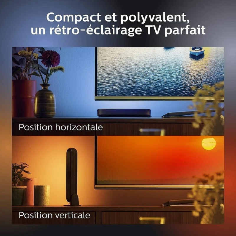 Смарт LED RGBW димируеми светлинни панели Philips Hue Play Lightbar WACA Double Pack 2 бр., бели, 2x500lm, 2x6.7W, 16 мил. цвята (BT, Zigbee, HomeKIt, Google, Alexa, SmartThings) - Снимка 10