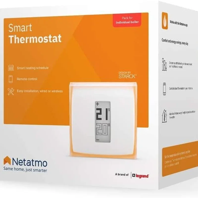 Смарт термостат за котел Netatmo by Starck (HomeKit) - Снимка 5