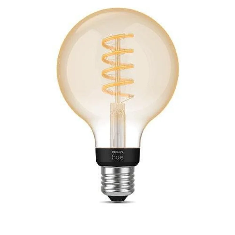 Смарт Vintage LED димируема крушка Philips Hue Filament Globe, 7W, 550 lm, E27, бяла 2200-4500K - Снимка 2