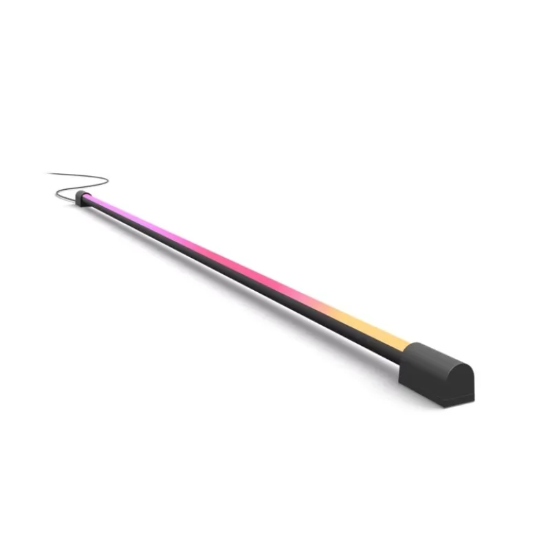 Смарт амбиентен LED RGBW димируем осветител Philips HUE Play Gradient, черен, алуминий, 87 см, 1540 lm, 17.4W, за TV 40-60", 16 мил.цвята (BT, Zigbee, HomeKit, Google, Alexa, SmartThings) - Снимка 4