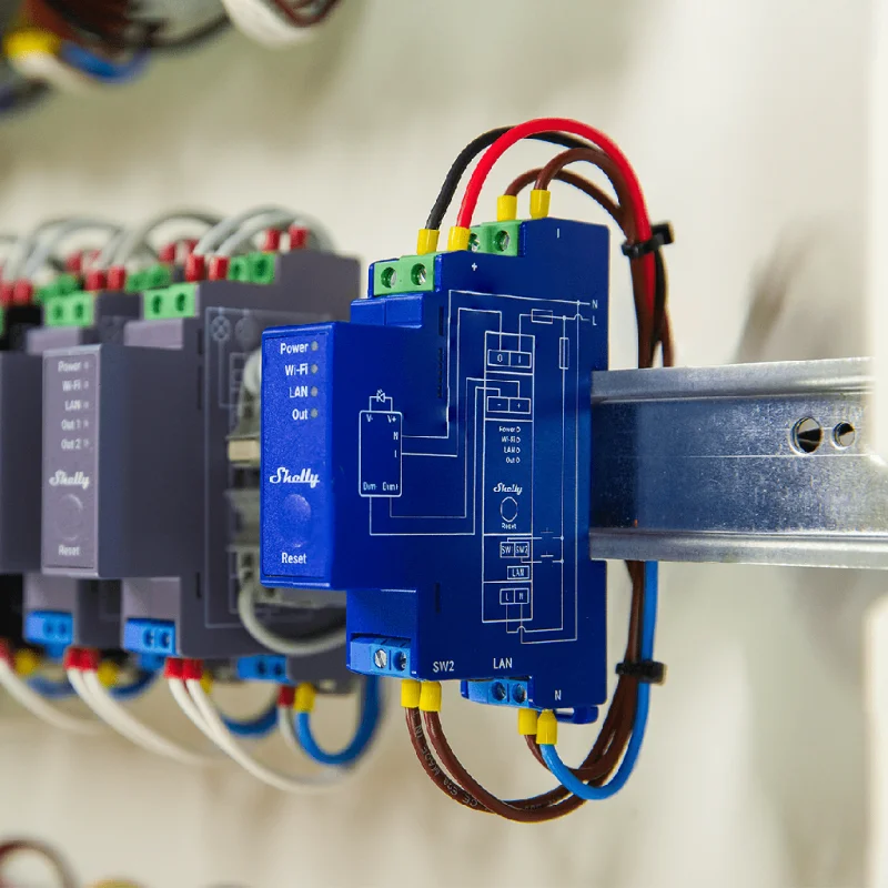 Смарт Wi-Fi измервателен димер Shelly Pro Dimmer 0/1-10V PM за ниско напрежение - Снимка 2