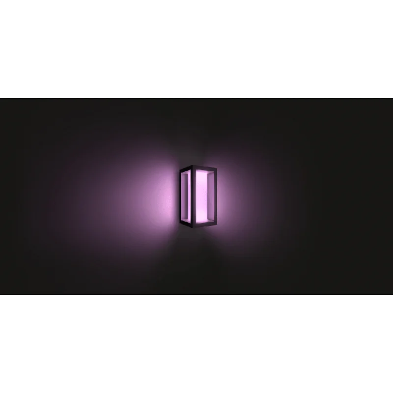 Смарт външен RGBW LED димируем аплик Philips Hue Impress + Hue Bridge, 8W, 1200 lm, E26, IP54, Черен - Снимка 12