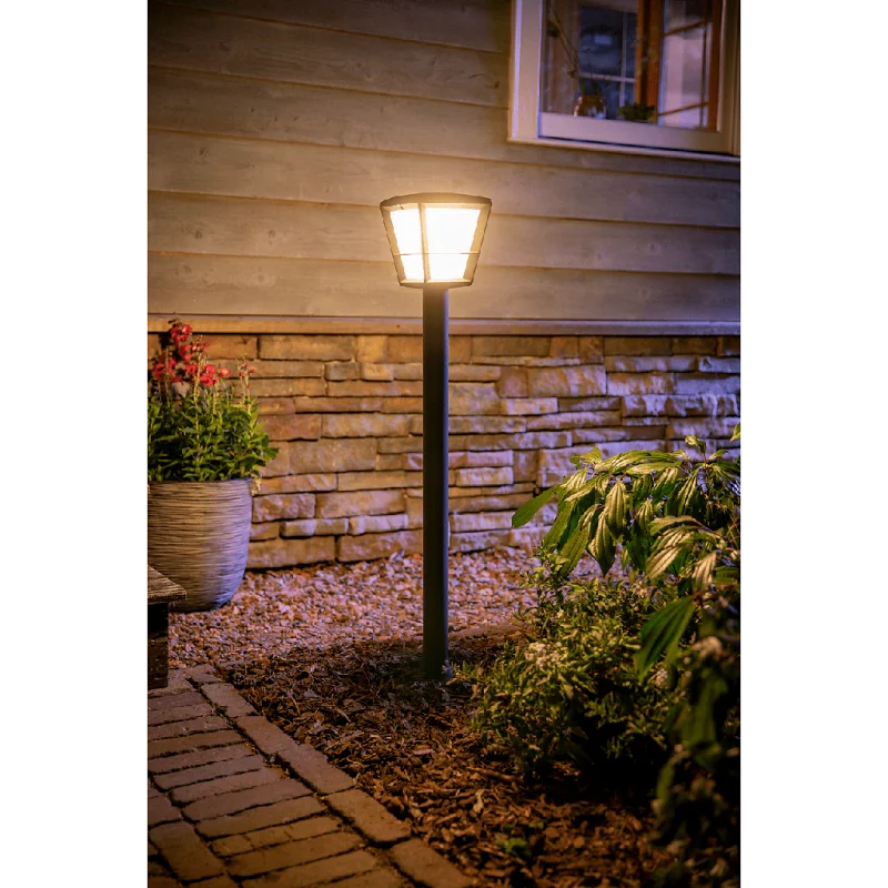 Смарт градинска LED RGBW димируема лампа Philips Hue Econic WACA, 100 см, 15W, GU10, IP44, 1150 lm, Черна - Снимка 8