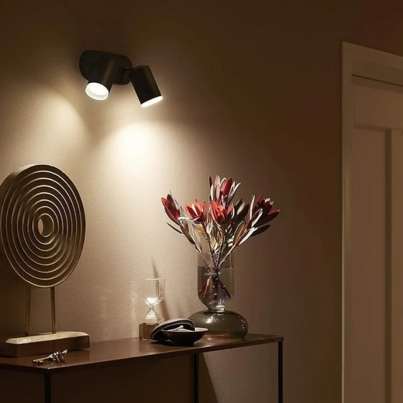 Смарт димируем RGBW LED двоен спот Philips HUE Fugato WACA, черен, 2x350 lm, бяла/цветна светлина с 16 мил. цвята (BT, Zigbee, HomeKit, Google, Alexa, SmartThings) - Снимка 8