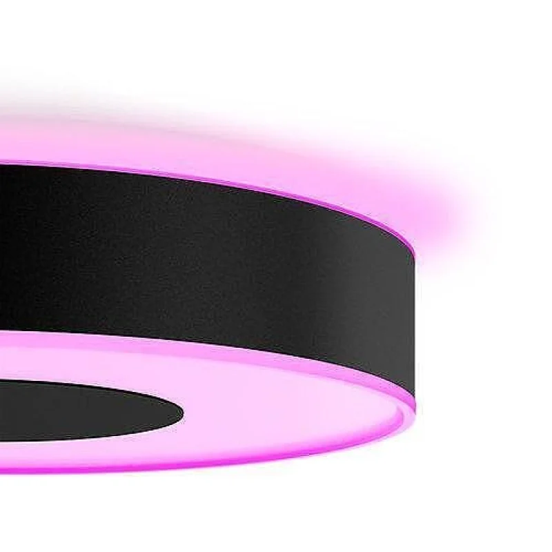 Смарт LED RGBW димируема плафониера Philips HUE Xamento М WACA, черна, 38.1 см, 33.5W, 2350 lm, Е27, IP44, 16 мил. цвята (Bluetooth, Zigbee, Homekit, Google, Alexa, SmartThings) - Снимка 5