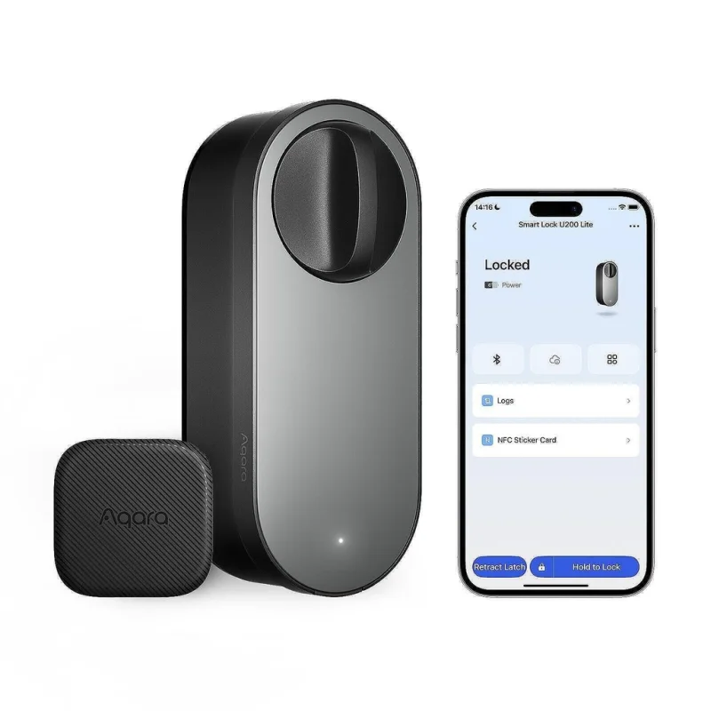 Смарт ключалка Aqara U200 Lite, черна - Снимка 7