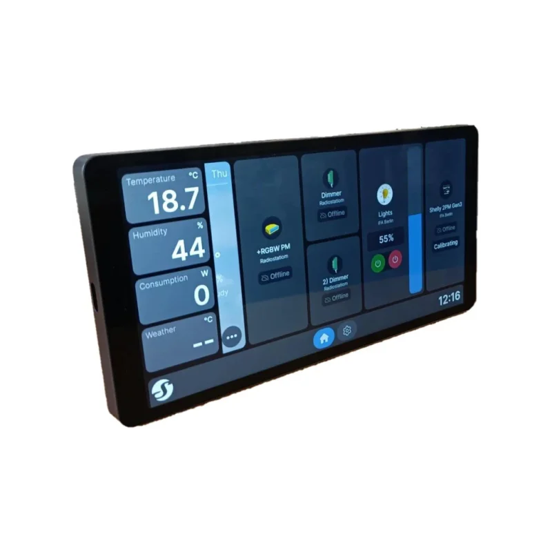 Смарт дисплей Shelly Wall Display X2 + BLU H&T с Bluetooth и сензор за температура и влажност - Снимка 2