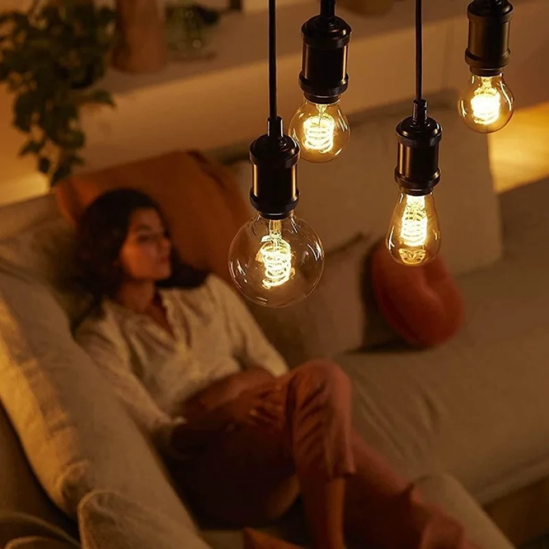 Смарт LED димируема vintage крушка Philips Hue Filament Globe, E27, 7W, 550 lm (BT, Zigbee, HomeKit, Google, Alexa, SmartThings) - Снимка 6