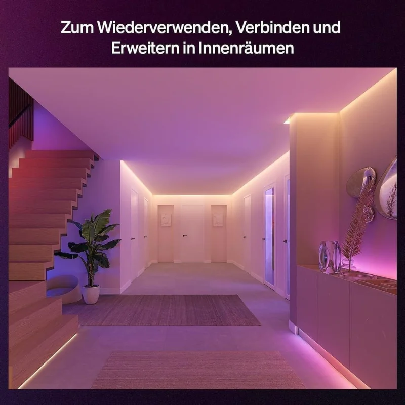 Конектор за Смарт LED димируема лента Philips Hue Flux 4 бр. линейно удължение - Снимка 4