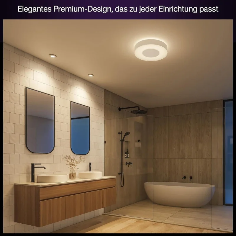 Смарт LED RGBW димируеми лунички за баня Philips Hue Xamento WACA, 3 бр, хром, 4.2W, 1200 lm, GU10, IP44, 16 милиона цвята (BT, Zigbee, HomeKit, Google, Alexa, SmartThings) - Снимка 4