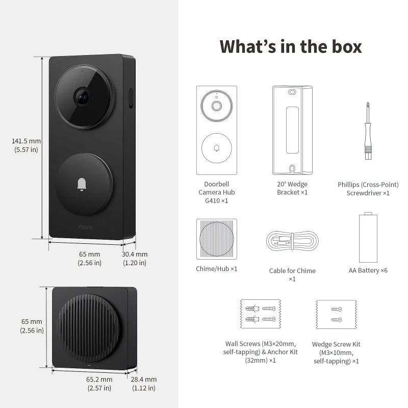 Смарт видеозвънец хъб Aqara Doorbell Camera Hub G410, бял - Снимка 13