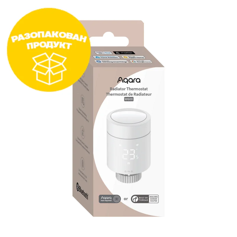 Смарт термостат за радиатор Aqara W600 - РАЗОПАКОВАН