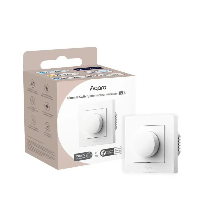 Смарт димиращ ключ Aqara Dimmer Switch H2 EU, Бял
