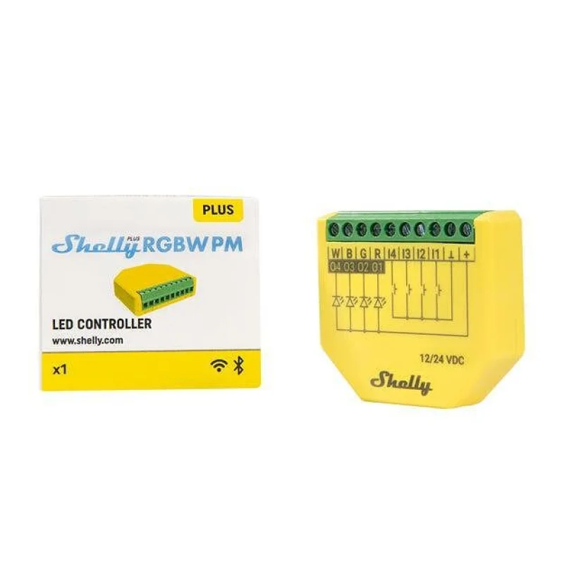 Смарт реле за LED ленти Shelly Plus RGBW PM, четириканално - Снимка 2