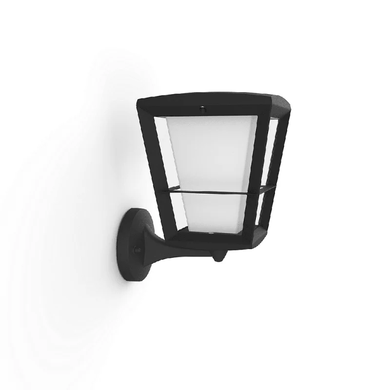 Смарт външен LED RGBW димируем аплик Philips Hue Econic + Hue Bridge, 15W, 1150 lm, GU10, IP44, Черен - Снимка 10