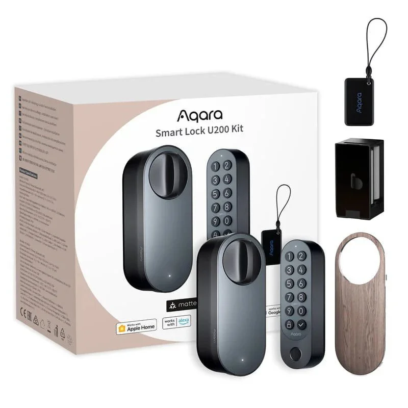 Промо пакет Aqara смарт ключалка Aqara U200 сива + смарт хъб Aqara Smart Hub М3 + смарт видео звънец Aqara G410 бял - Снимка 5