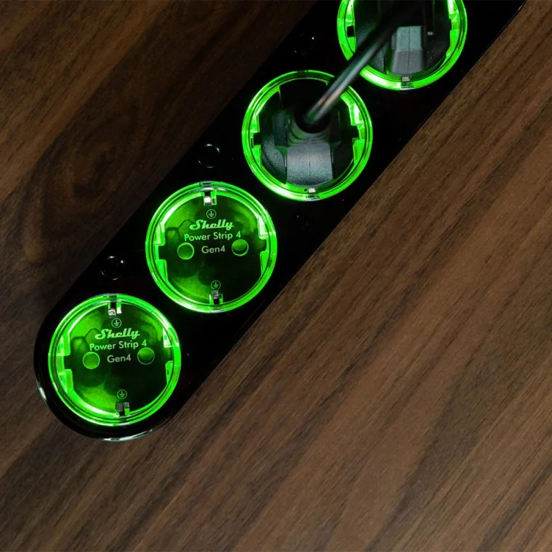 Смарт разклонител Shelly Power Strip 4 Gen4 - черен - Снимка 4