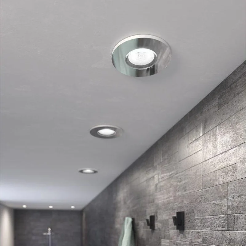 Смарт LED димируема луничка за баня Philips HUE Adore White Ambiance, хром, 4.2W, 250 lm, GU10, IP44, бяла светлина 2100-6500К (BT, Zigbee, HomeKit, Google, Alexa, SmartThings) - Снимка 5