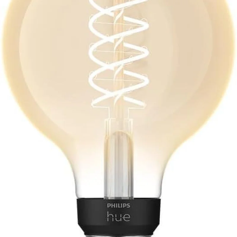 Смарт LED димируема крушка Philips Hue Thin Filament G93, 7.2W, 580 lm, E27, топла бяла 2100K - Снимка 3