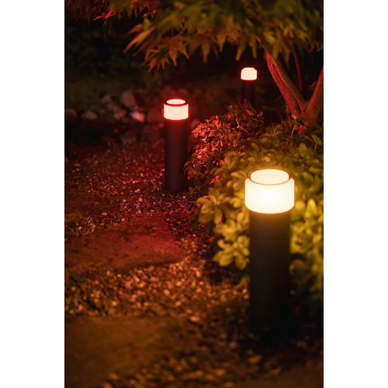 Смарт градинска LED RGBW димируема лампа Philips Hue Calla WACA, 8W, 600 lm, IP65, Черна - Снимка 8