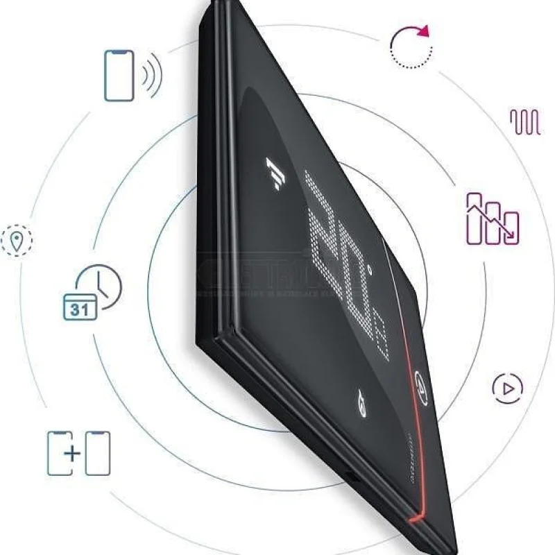 Смарт Wi-Fi термостат за вграден монтаж Bticino Smarther 2 (Цвят: Крем) - Снимка 3