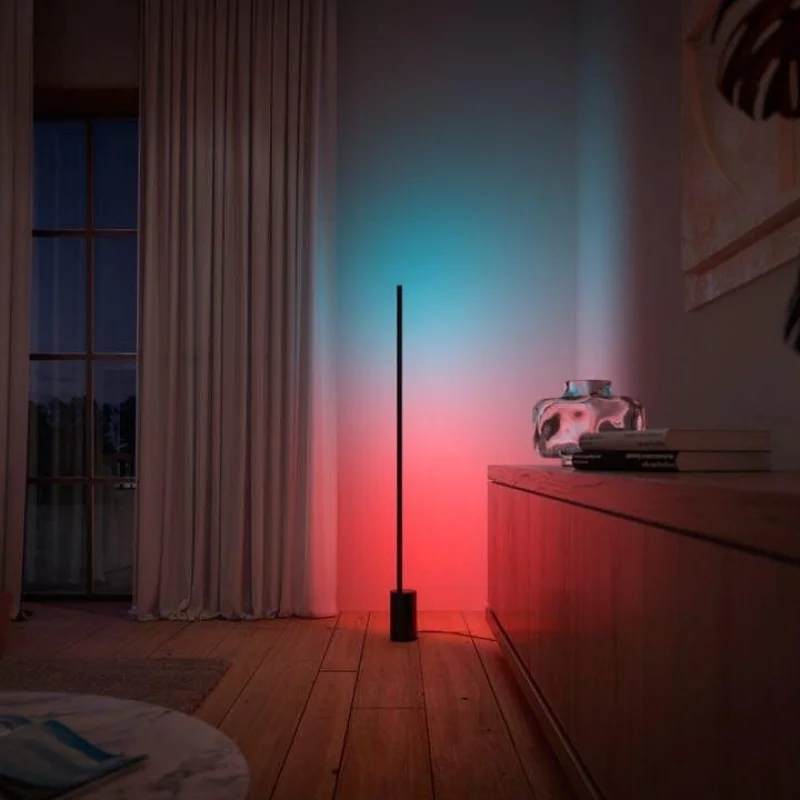 Смарт амбиентна RGBW LED димируема подова лампа Philips Hue Gradient Signe Floor WACA, 145.8 см, 29W, 1800 lm, IP20, Черна - Снимка 2