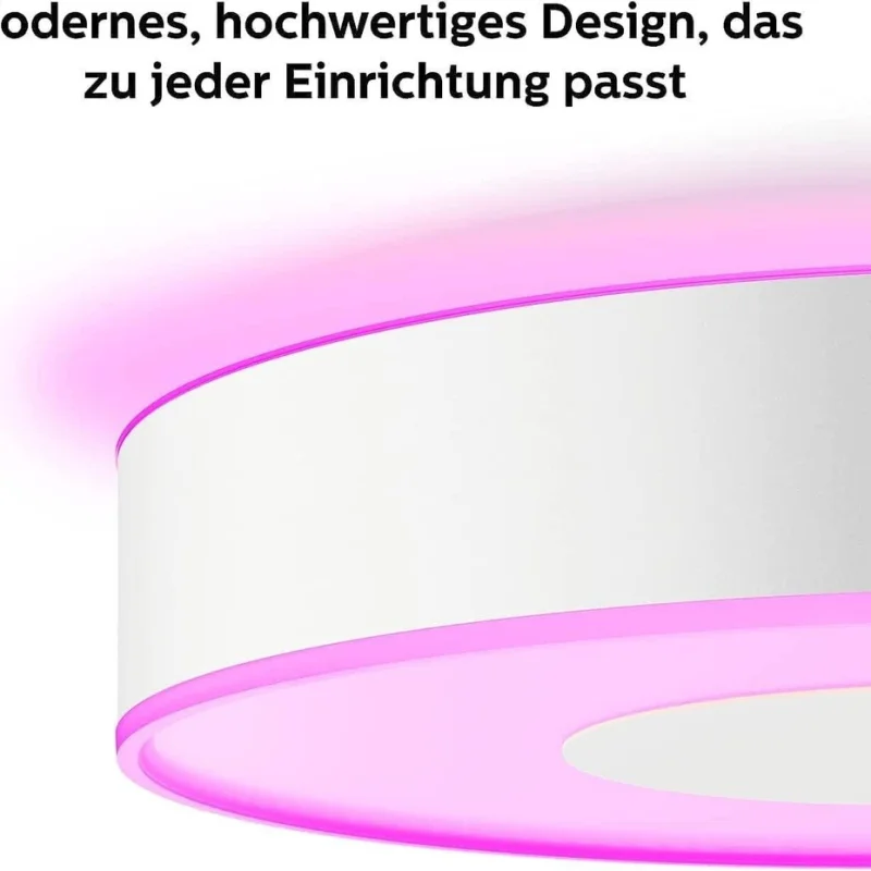 Смарт LED RGBW димируема лампа за таван Philips HUE Infuse L WACA, бяла, 42.5 см, 52.5 W, 3700 lm, бяла/цветна светлина, 16 мил. цвята (BT, Zigbee, HomeKit, Google, Alexa, SmartThings) - Снимка 3