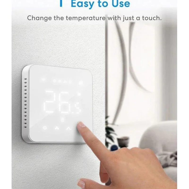 Смарт Wi-Fi термостат за електрическо подово отопление Meross MTS200 (HomeKit) - Снимка 6