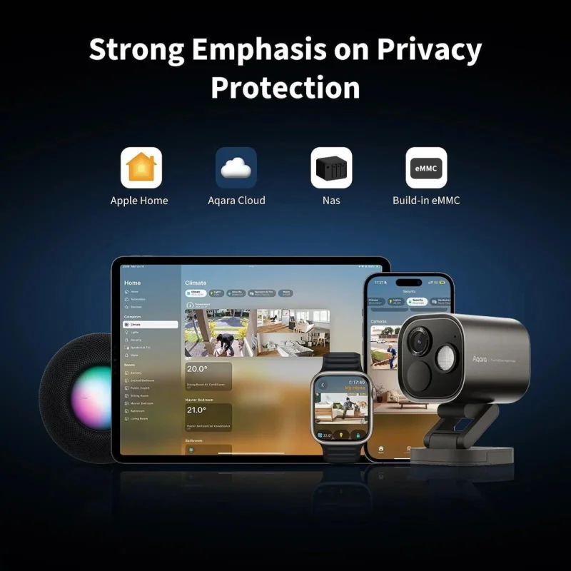 Външна смарт камера-хъб Aqara G5 Pro - PoE, бяла - Снимка 3
