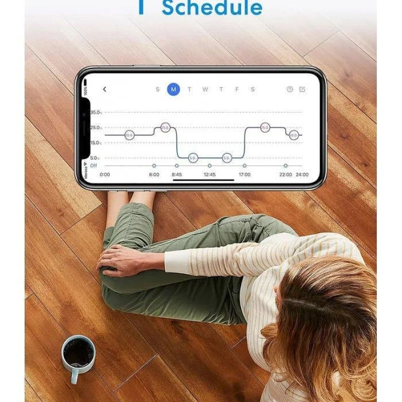 Смарт Wi-Fi термостат за електрическо подово отопление Meross MTS200 (HomeKit) - Снимка 10