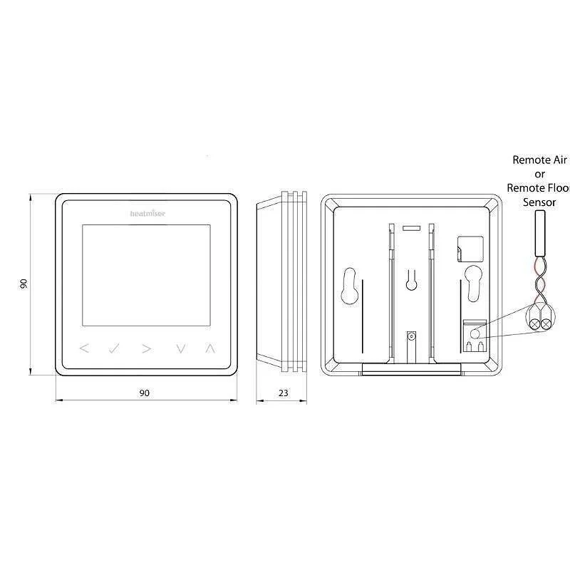 Смарт вътрешен термостат Heatmiser NeoStat, WiFi, 5 зони, черен (Apple Home, Google) (Цвят: Черен) - Снимка 5