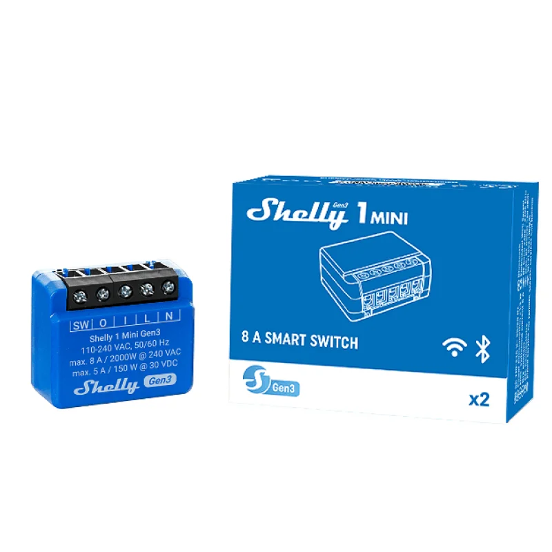 Смарт Wi-Fi реле Shelly 1 Mini Gen3 със сух контакт - Снимка 5
