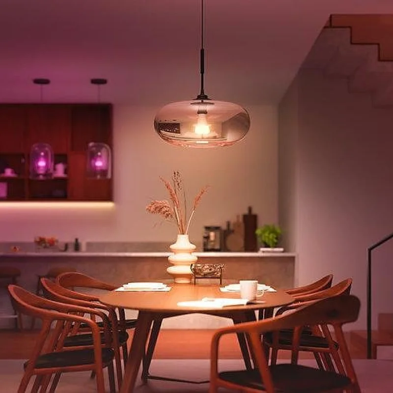 Смарт LED крушка Philips Hue A67, E27, 15W, 1600 lm, RGB (Bluetooth, Zigbee) - Снимка 4