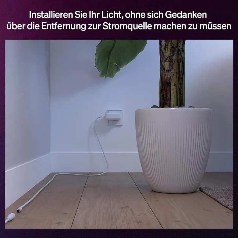 Смарт допълнителна LED RGBIC димируема лента Philips Hue Flux Extension WACA, 10 м, бяла, 60W, 4000 lm, 16 милиона цвята (BT, Zigbee, Apple Home, Google, Alexa, SmartThings) - Снимка 5