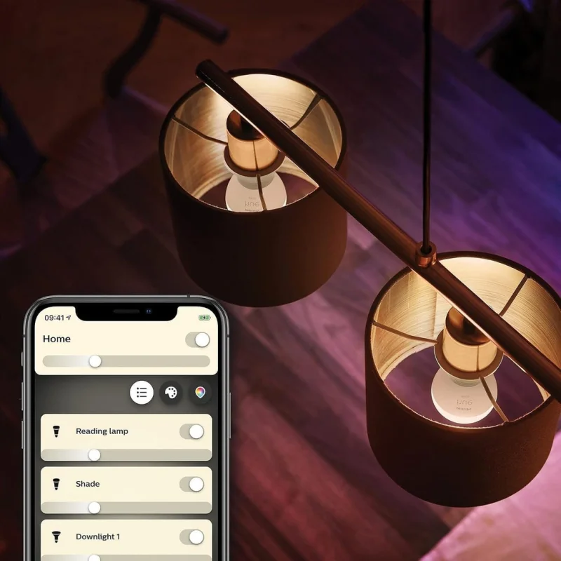 Смарт LED димируема крушка Philips Hue P45, 5.7W, 470 lm, E14, топла бяла 2700K - Снимка 6