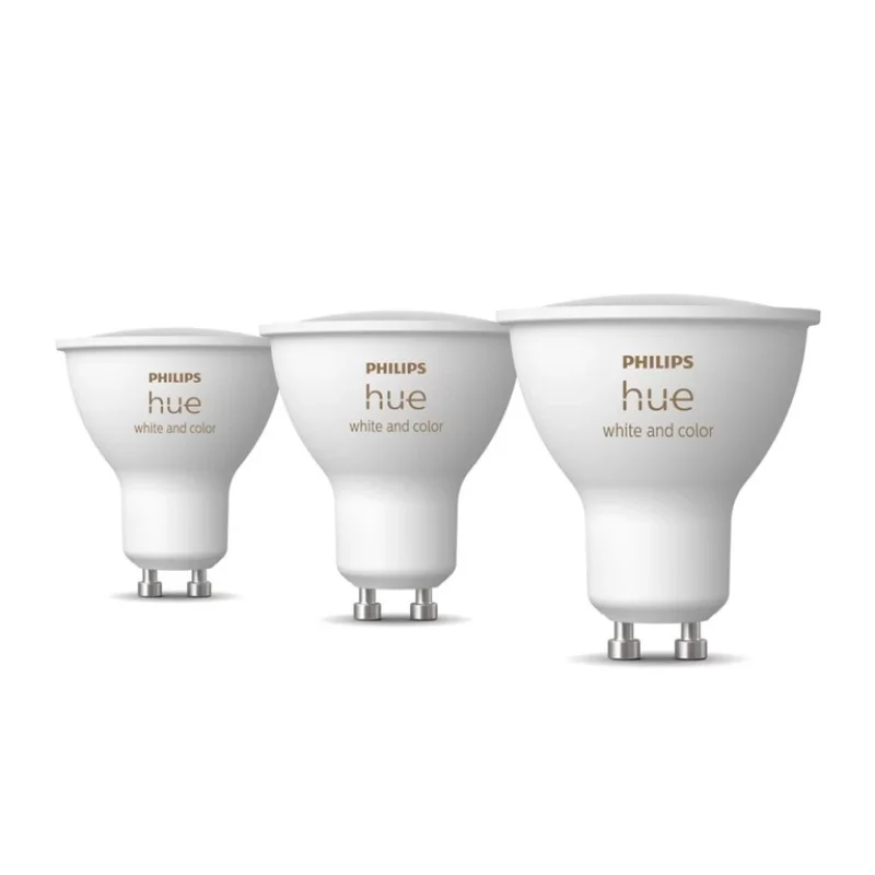 Смарт LED RGBW димируеми лунички Philips Hue WACA, 3 бр, 4.2W, 400 lm, GU10, 16 милиона цвята (BT, Zigbee, HomeKit, Google, Alexa, SmartThings) - Снимка 4